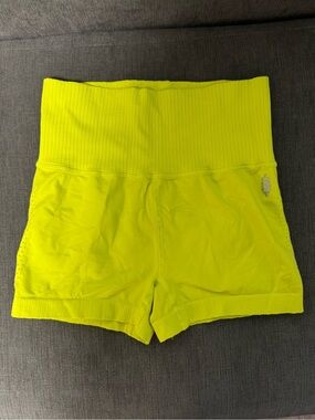 FP Movement by Free People Neon Yellow High-Rise Athletic Shorts